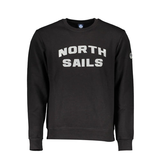 North Sails sort bomulds herretrøje