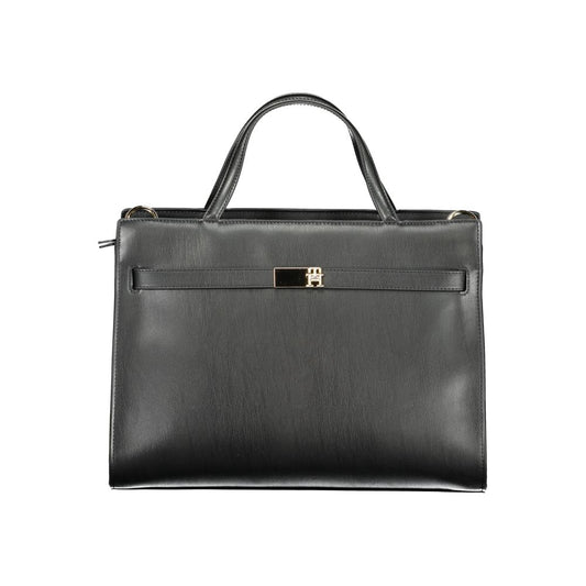 Tommy Hilfiger sort polyethylen damehåndtaske