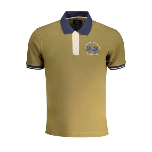 La Martina Grøn bomulds poloshirt