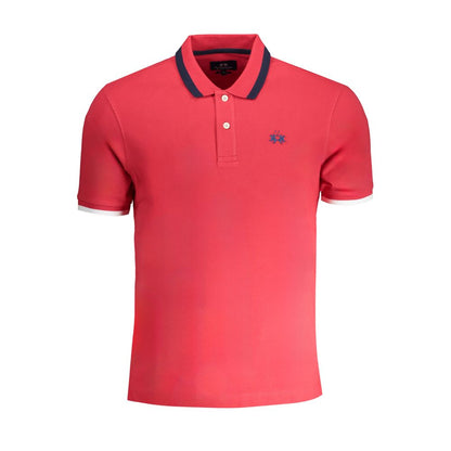 La Martina rød bomuld poloshirt