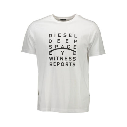 Diesel Hvid Bomuld Herre T-shirt