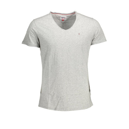 Tommy Hilfiger Gray Cotton Men T-Shirt