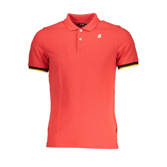 KWAY Elegant Pink Poloshirt med Kontrastdetaljer