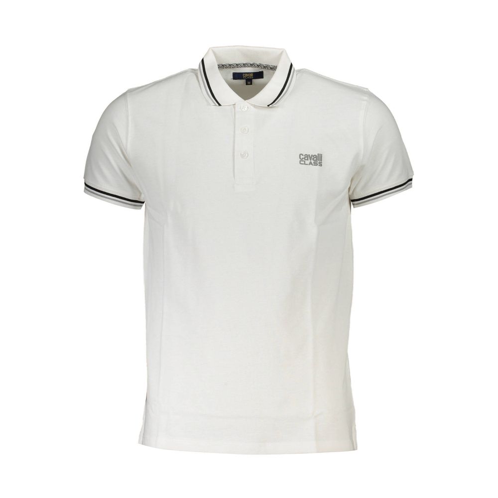 Cavalli Class hvid bomuldspoloshirt