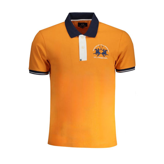 La Martina orange poloshirt i bomuld