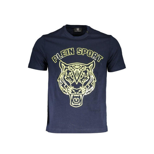 Plein Sport Blå Bomuld Herre T-shirt