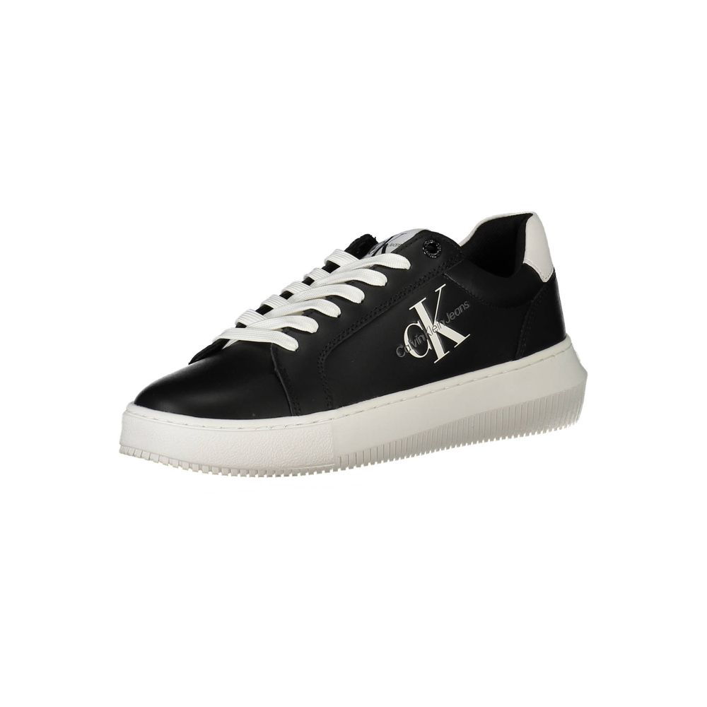 Calvin Klein sort lædersneaker til kvinder