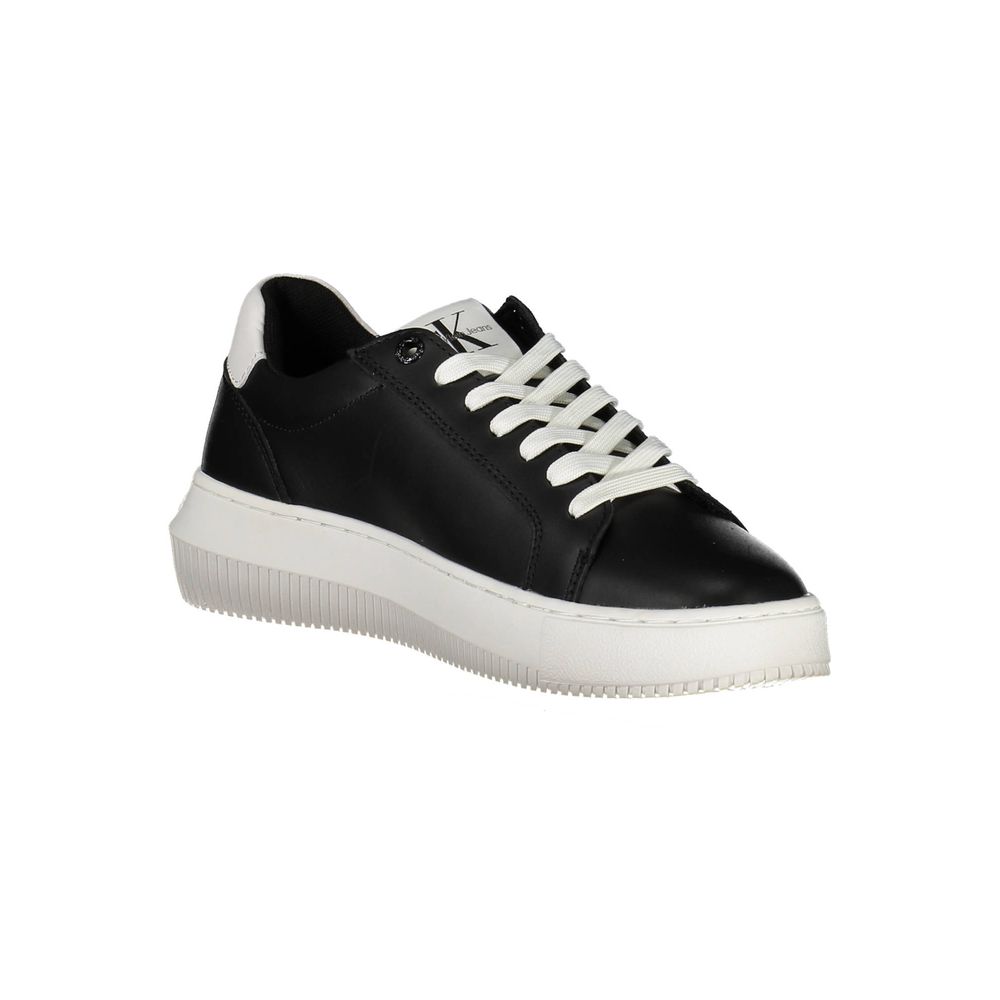 Calvin Klein sort lædersneaker til kvinder