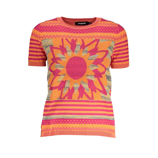 Desigual Orange Bomuldssweater Til Kvinder