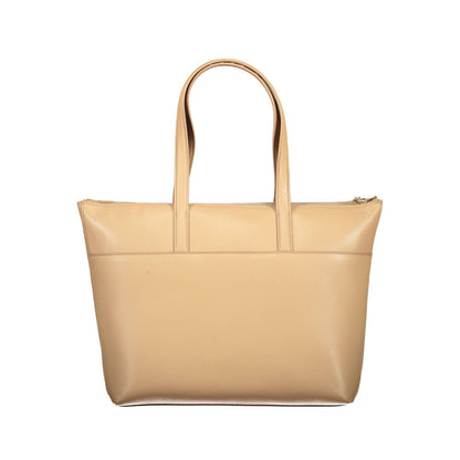 Calvin Klein Beige Polyester Dame Håndtaske