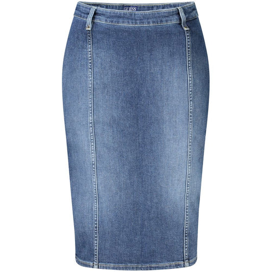Guess Jeans Blå Bomuld Dame Nederdel