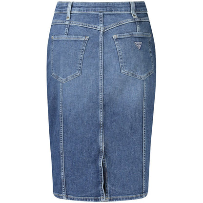 Guess Jeans Blå Bomuld Dame Nederdel