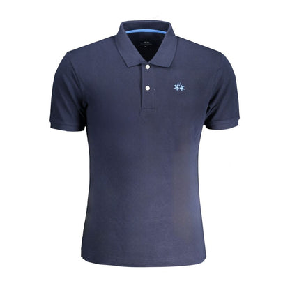 La Martina blå poloshirt i bomuld