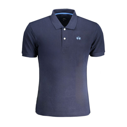 La Martina blå poloshirt i bomuld
