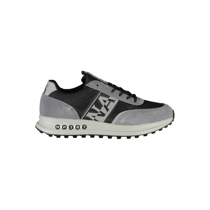 Napapijri Gray Leather Men Sneaker