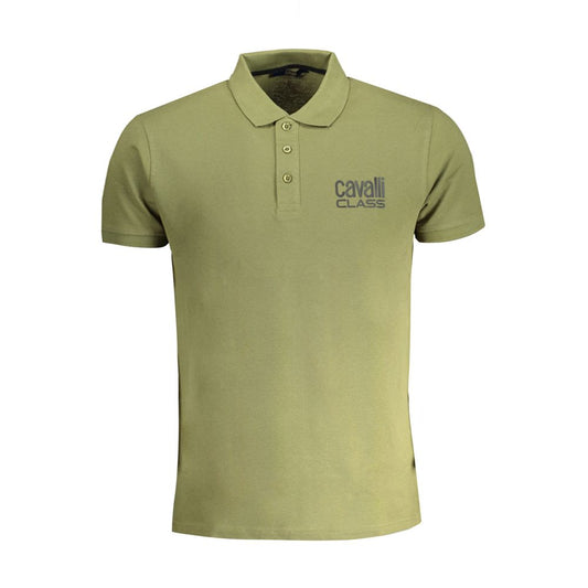 Cavalli Class Grøn Bomuldspoloshirt