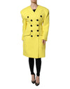 Dolce & Gabbana Yellow Double Breasted Trench Coat Jacket