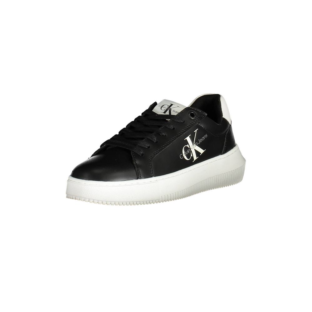 Calvin Klein sort lædersneaker til kvinder