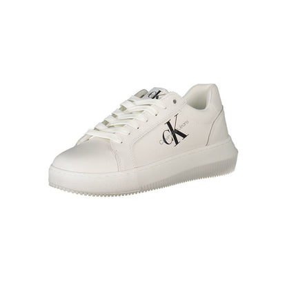 Calvin Klein Hvid Læder Dame Sneaker
