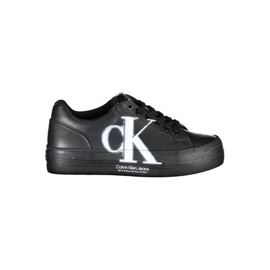 Calvin Klein sort lædersneaker til kvinder