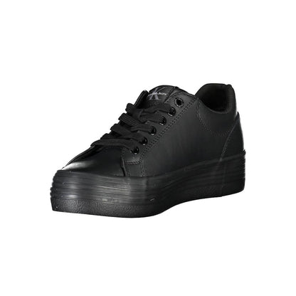 Calvin Klein sort lædersneaker til kvinder