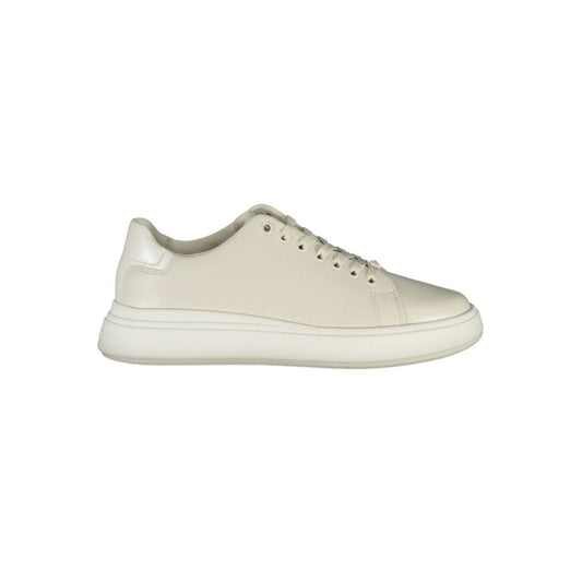 Calvin Klein Beige Læder Dame Sneaker