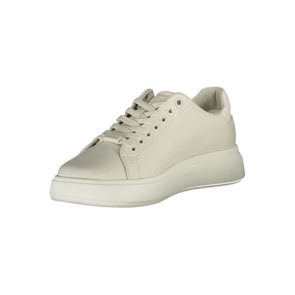 Calvin Klein Beige Læder Dame Sneaker
