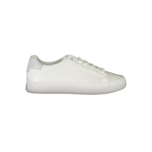 Calvin Klein Elegante Hvide Sneakers med Kontrastdetaljer