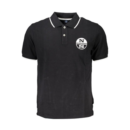 North Sails sort bomuldspoloshirt