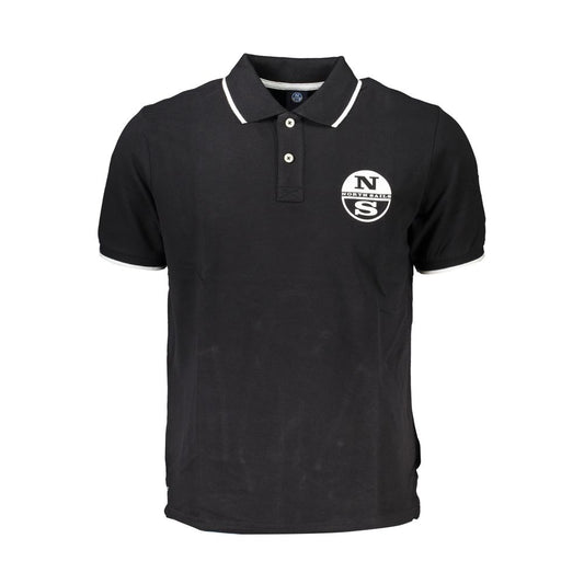 North Sails sort bomuldspoloshirt