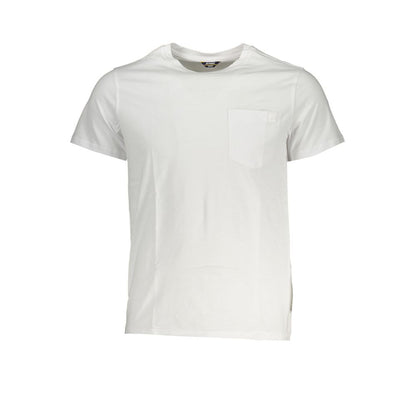 K-WAY Elegant Hvid Bomulds T-shirt med Lommedetalje