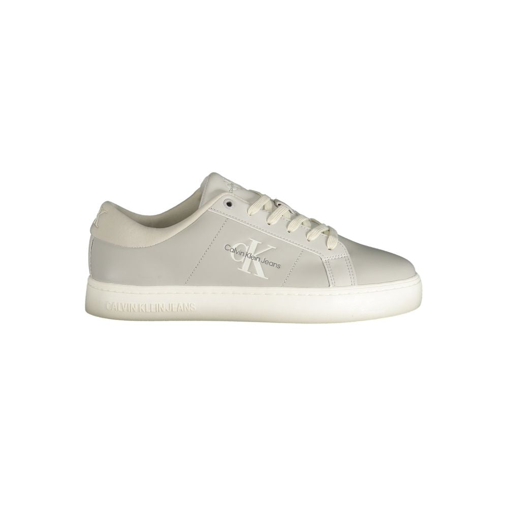 Calvin Klein Grå Læder Herre Sneaker