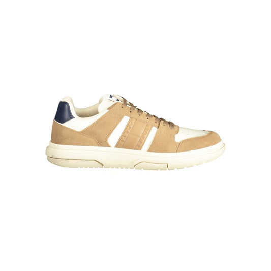 Tommy Hilfiger Beige Læder Herre Sneaker