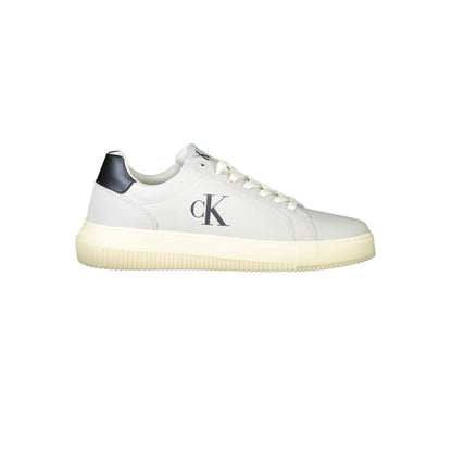 Calvin Klein Grå Læder Herre Sneaker
