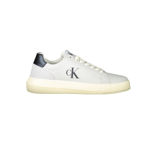 Calvin Klein Grå Læder Herre Sneaker
