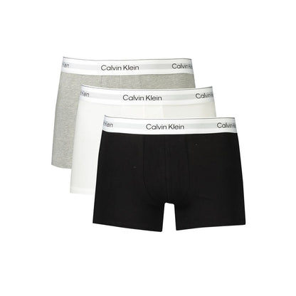 Calvin Klein Gray Cotton Men Boxer