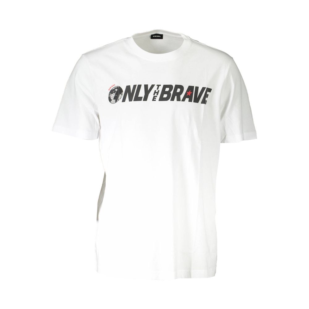 Diesel Hvid Bomuld Herre T-shirt