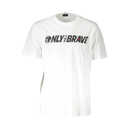 Diesel Hvid Bomuld Herre T-shirt