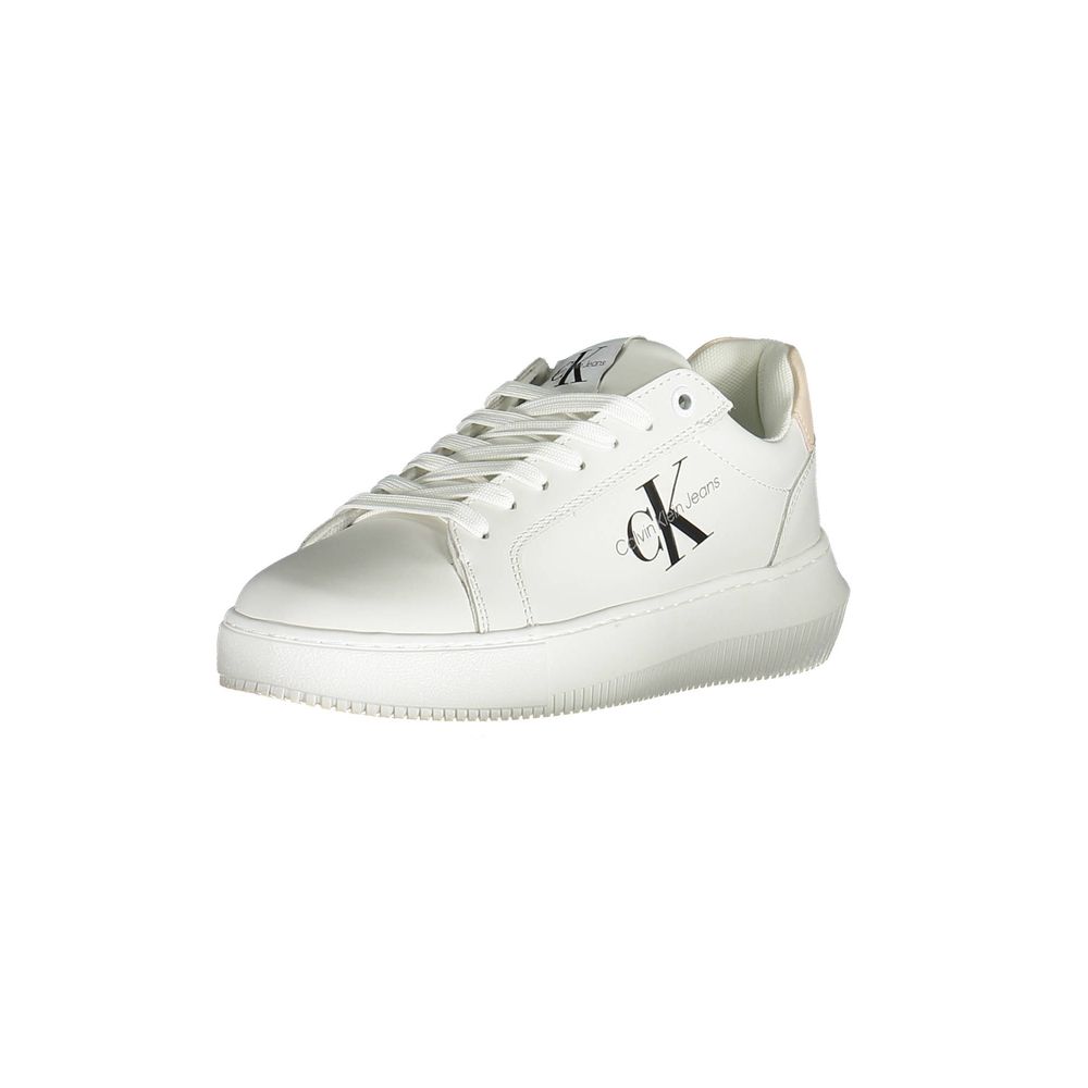Calvin Klein Hvid Læder Dame Sneaker