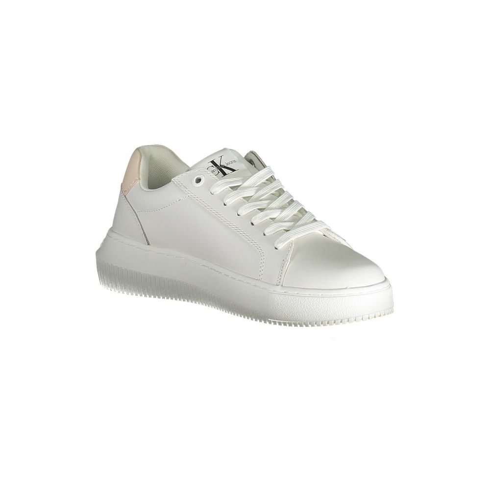 Calvin Klein Hvid Læder Dame Sneaker