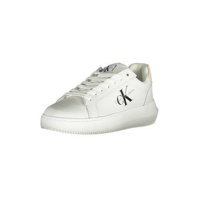 Calvin Klein Hvid Læder Dame Sneaker