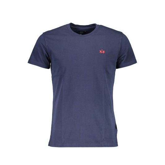 La Martina Elegant T-shirt med rund hals og broderi i bomuld