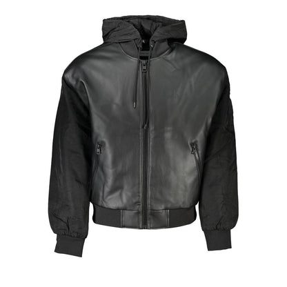 Calvin Klein Sleek Sort Hættetrøje med Kontrastdetaljer