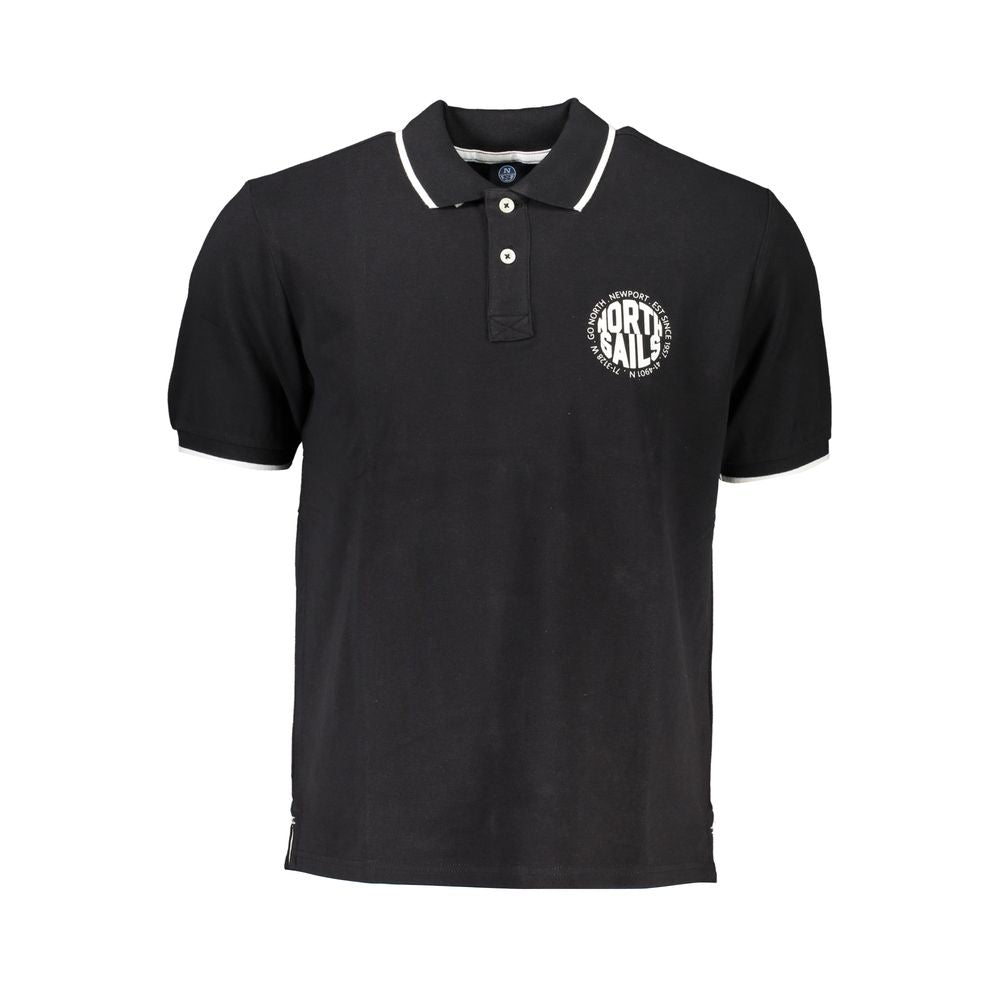 North Sails sort bomuldspoloshirt