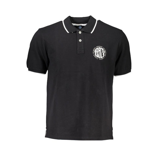 North Sails sort bomuldspoloshirt