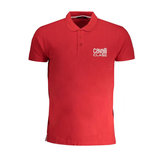 Cavalli Class rød bomuldspoloshirt
