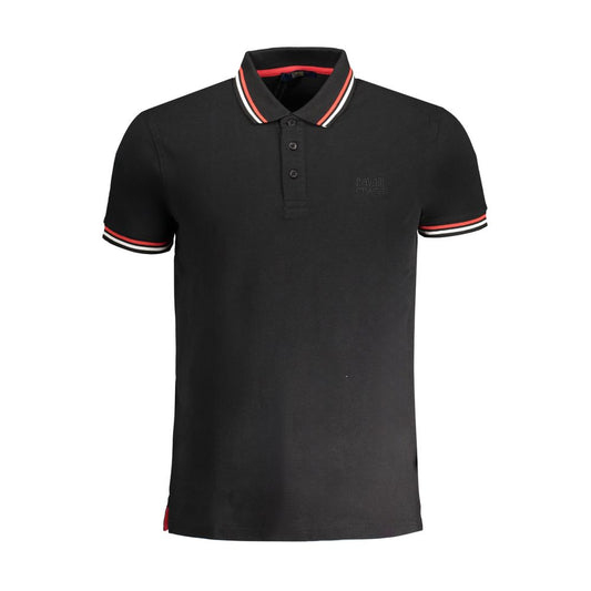 Cavalli Class sort bomuldspoloshirt