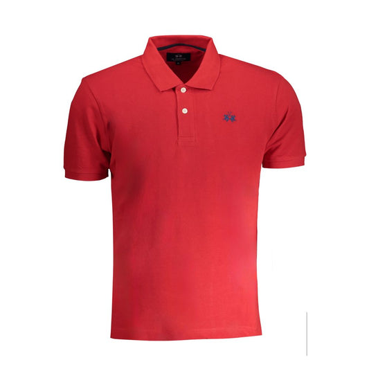 La Martina rød bomuld poloshirt