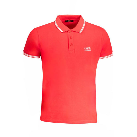 Cavalli Class rød bomuldspoloshirt