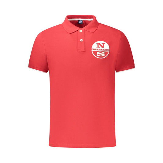 North Sails rød bomuldspoloshirt til mænd